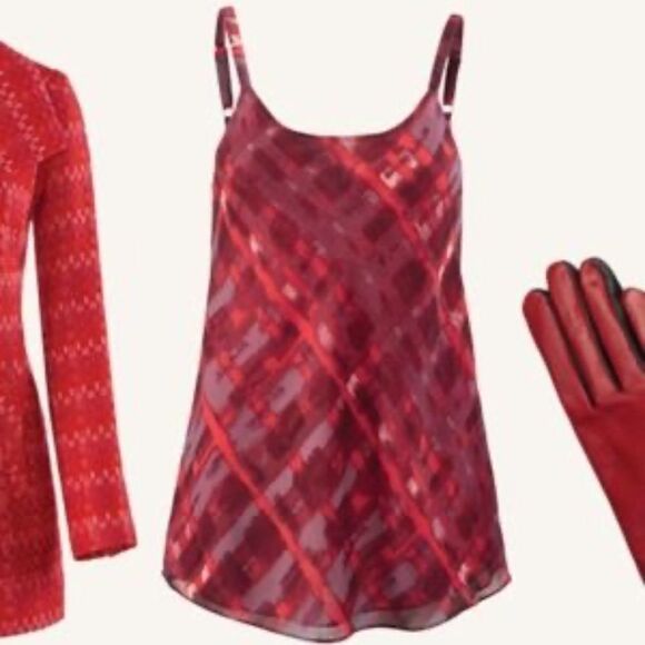 CAbi Tops - CAbi Cherish Cami Maroon & Red Style 3086 Top Tank Blouse XS